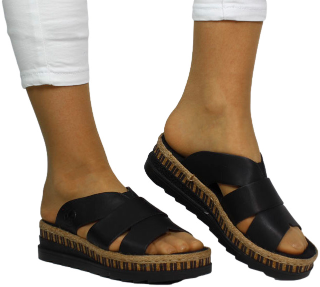 Klapki Rieker V7989-80 Black Czarny