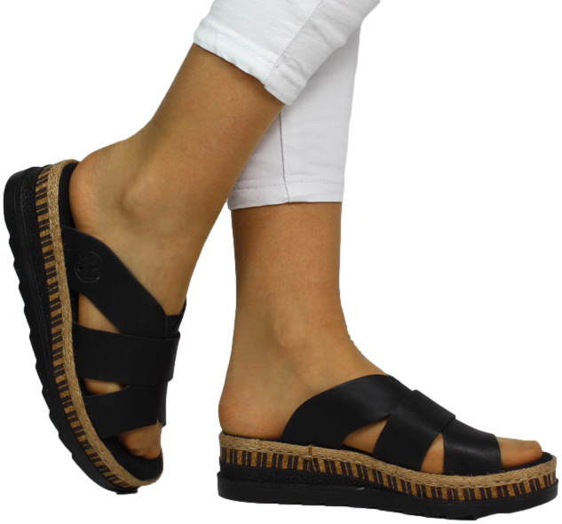 Klapki Rieker V7989-80 Black Czarny