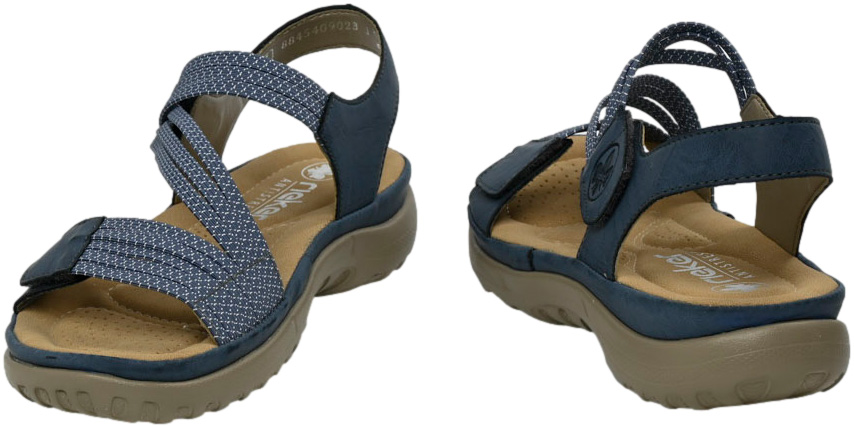 Sandały stylowe Rieker 64870-14 Blue Niebieskie