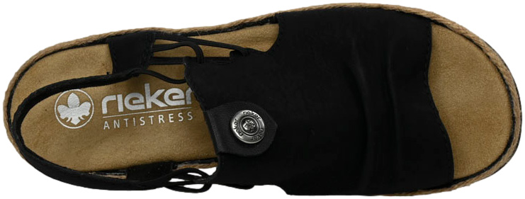 Sandały stylowe Rieker V7972-00 Black Antistess