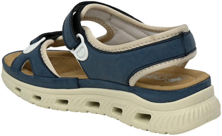 Sandały wygodne Rieker 64066-14 Blue Comb Antistress
