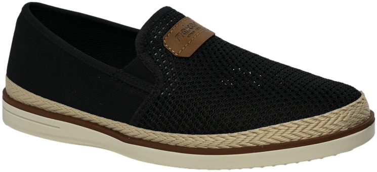 Półbuty letnie Rieker B2366-00 Black Antistress