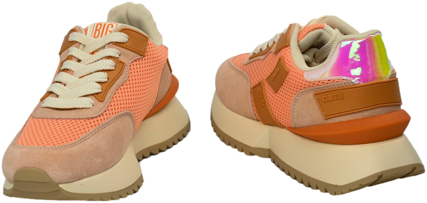Sneakersy Wygodne Big Star NN274976 Orange Hi-Poly System