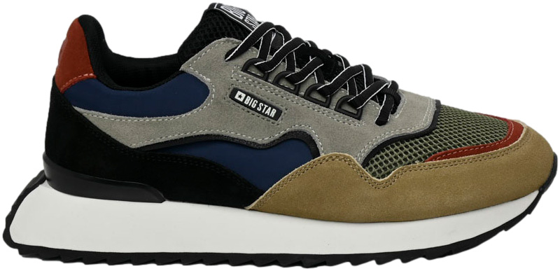 Sneakersy Modne Big Star NN174320 Beige Blue Memory Foam System