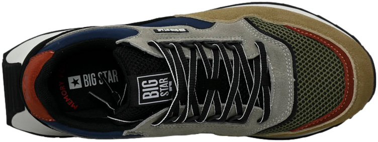 Sneakersy Modne Big Star NN174320 Beige Blue Memory Foam System