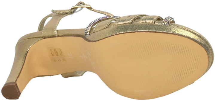 Sandały Na Platformie Menbur 24776-0000 Gold Złote