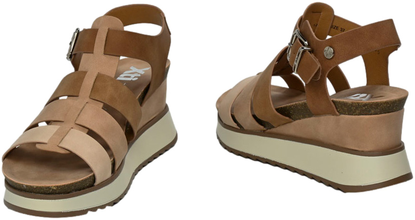 Sandały Na Koturnie Xti 1422826 Beige Beżowe