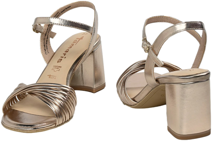 Sandały Stylowe  Tamaris na Słupku 1-28324-42 Rose Gold