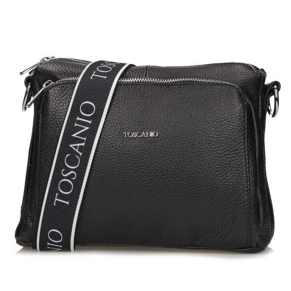 Torebka Toscanio E16 Czarny Skóra Naturalna