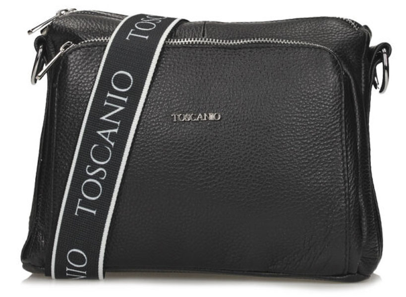 Torebka Toscanio E16 Czarny Skóra Naturalna