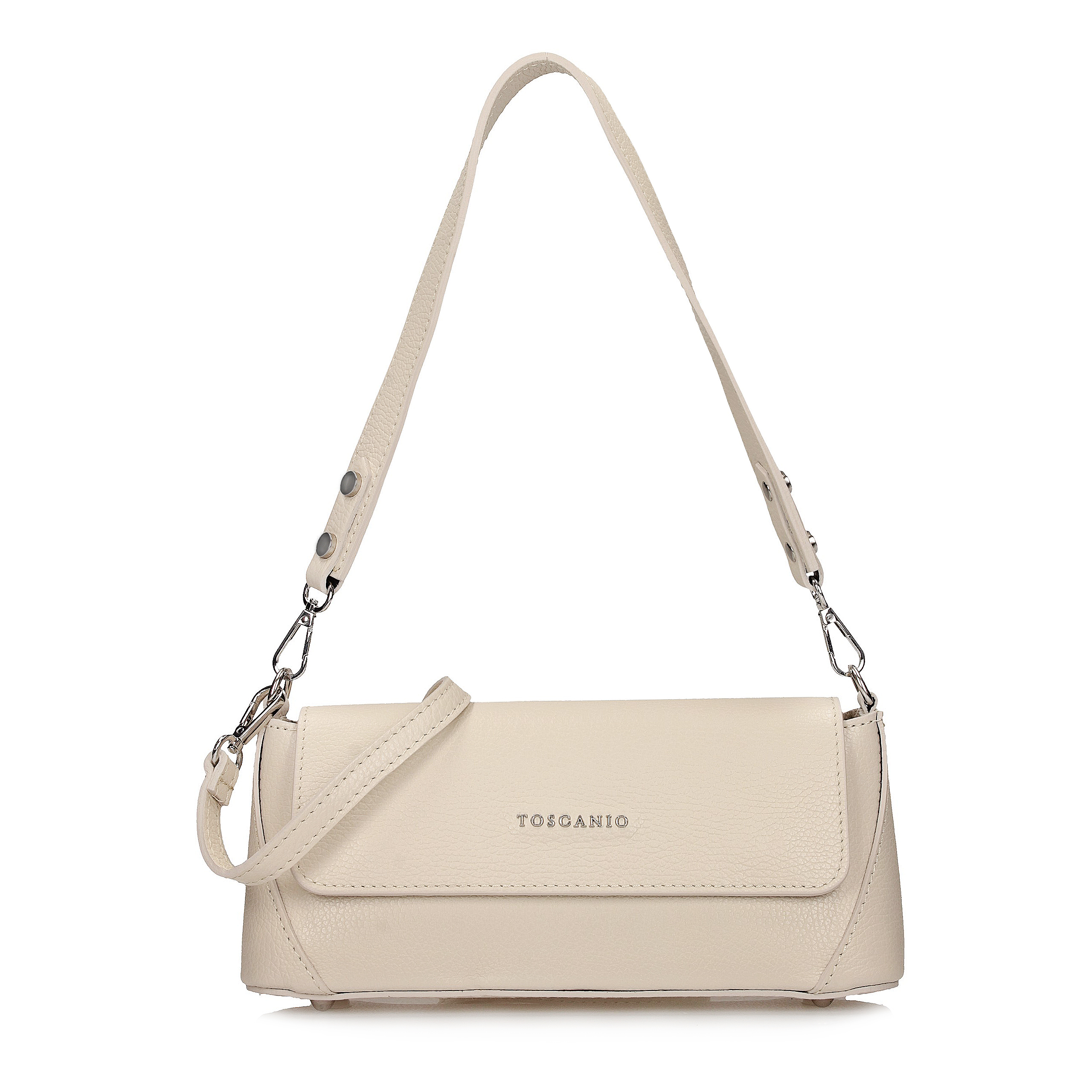 Torebka Toscanio F158 Krem D37 Skóra Naturalna