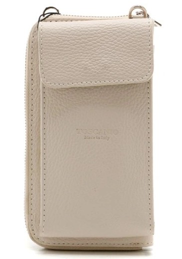 Torebka Toscanio E44 Krem D37 Skóra Naturalna