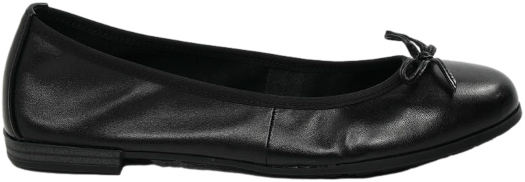 Baleriny Stylowe Marco Tozzi 2-22100-41 001 Black Skóra Naturalna