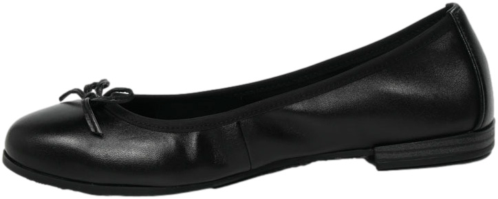 Baleriny Stylowe Marco Tozzi 2-22100-41 001 Black Skóra Naturalna