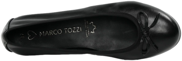 Baleriny Stylowe Marco Tozzi 2-22100-41 001 Black Skóra Naturalna