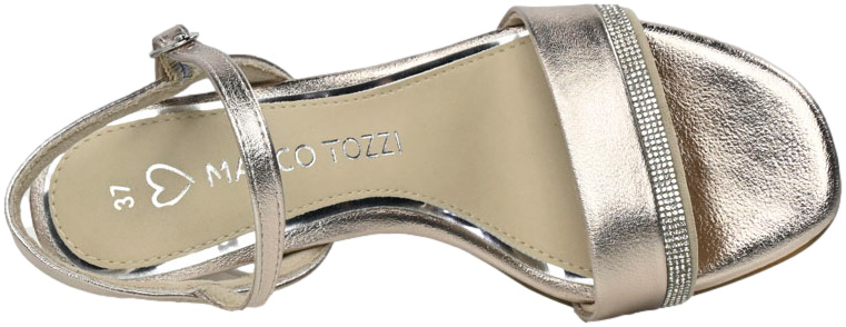 Sandały Eleganckie Marco Tozzi 2-28329-42 957 Platinum Srebrne