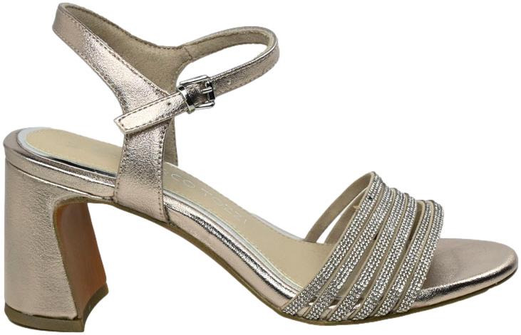 Sandały Stylowe Marco Tozzi 2-28383-42 957 Platinium Srebrne