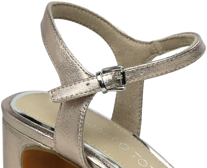 Sandały Stylowe Marco Tozzi 2-28383-42 957 Platinium Srebrne