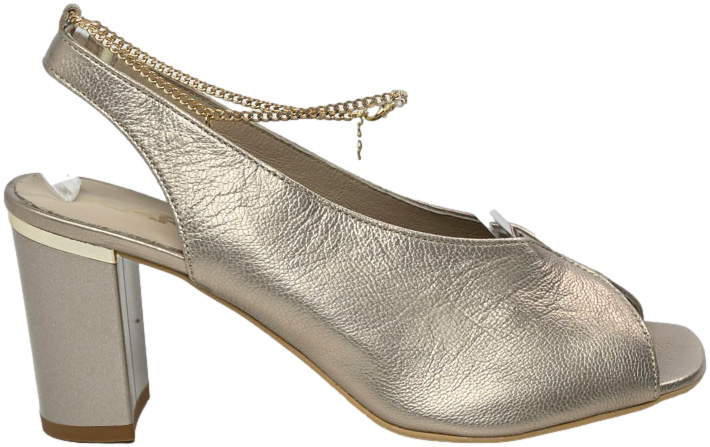 Sandały Eleganckie Karino 5078 074P Złote/Lico Skóra Naturalna