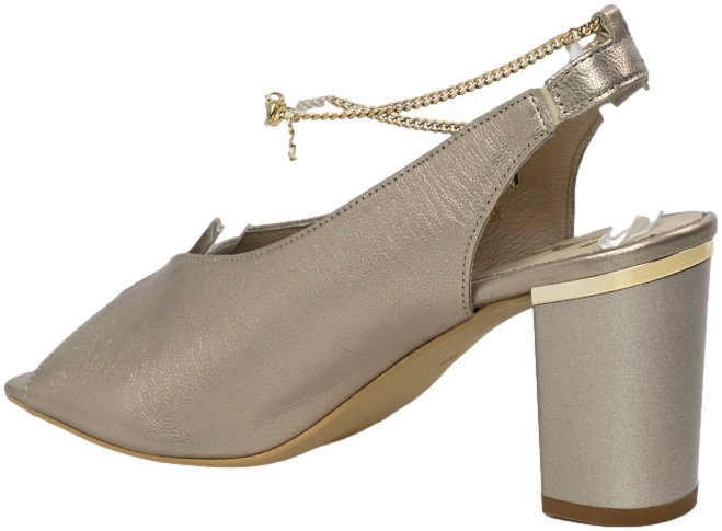 Sandały Eleganckie Karino 5078 074P Złote/Lico Skóra Naturalna