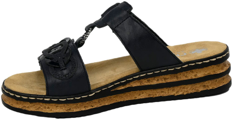 Klapki Wygodne Rieker 62936-14 Blue Niebieskie