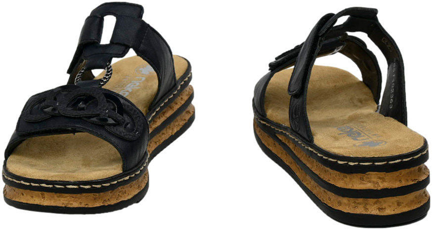 Klapki Wygodne Rieker 62936-14 Blue Niebieskie