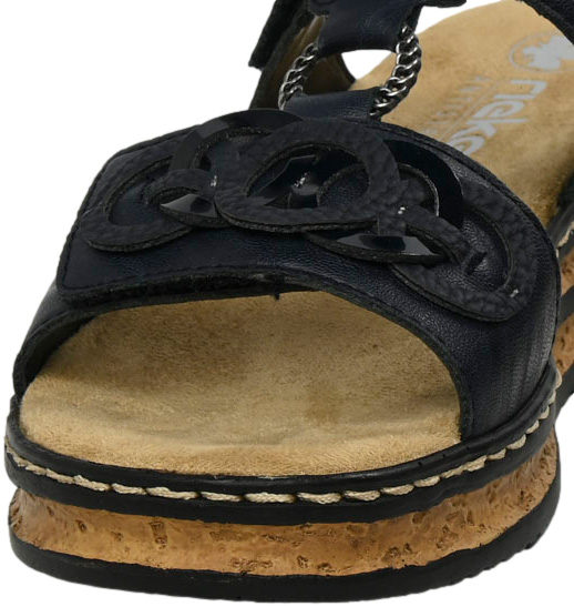 Klapki Wygodne Rieker 62936-14 Blue Niebieskie