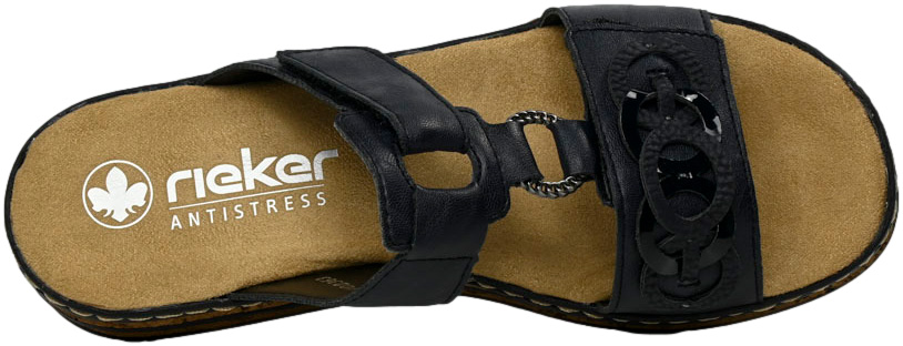 Klapki Wygodne Rieker 62936-14 Blue Niebieskie