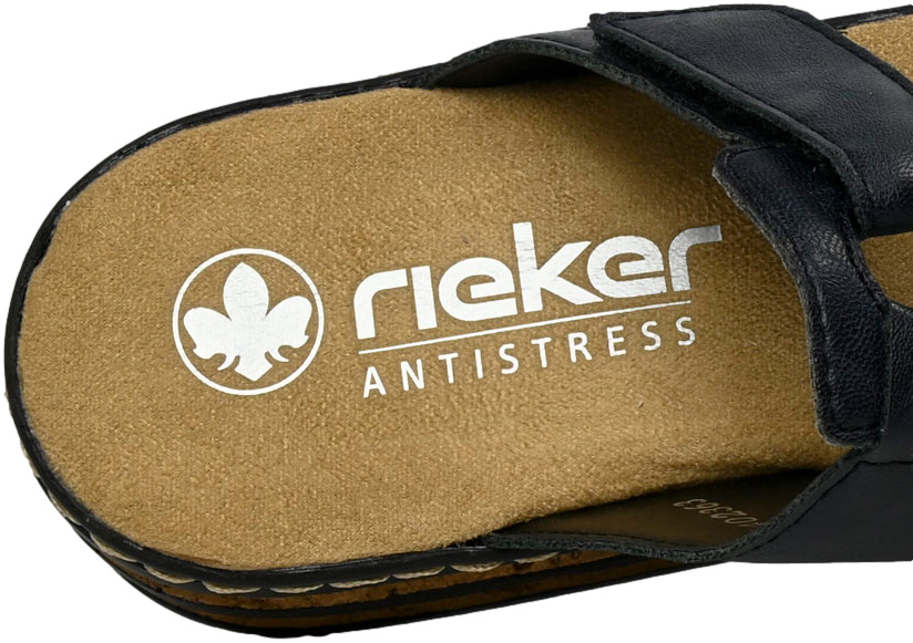 Klapki Wygodne Rieker 62936-14 Blue Niebieskie