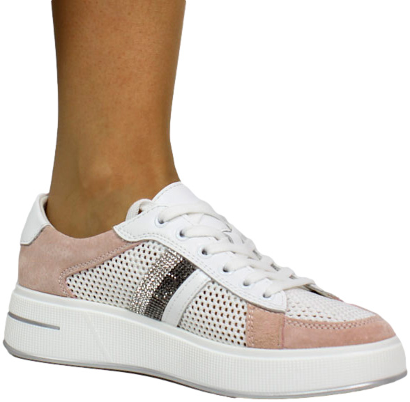 Sneakersy Modne S.Barski LR110 Whit/Pink 