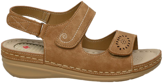 Sandały Komfortowe Skotnicki S-3-3015 Brown Brązowe