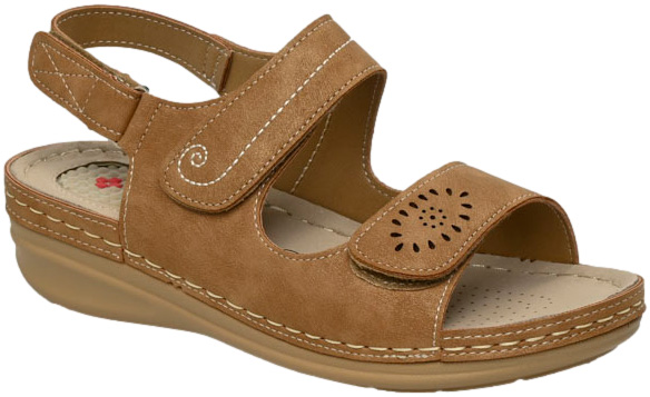 Sandały Komfortowe Skotnicki S-3-3015 Brown Brązowe
