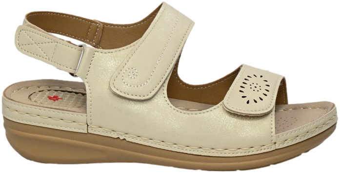 Sandały Komfortowe Skotnicki S-3-3015 Beige Beżowe