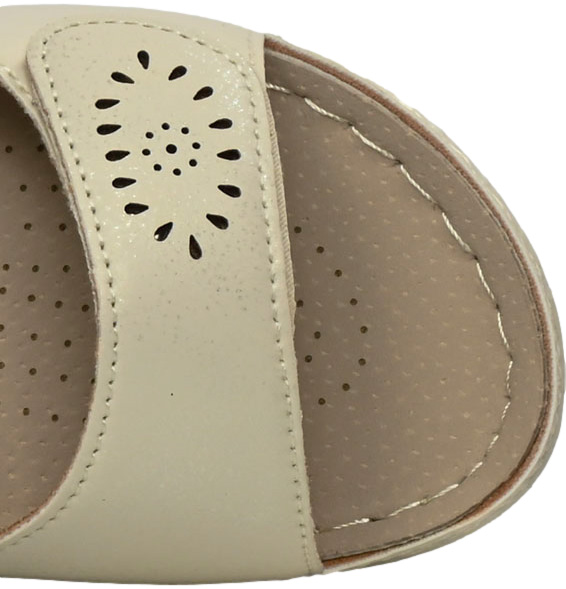 Sandały Komfortowe Skotnicki S-3-3015 Beige Beżowe