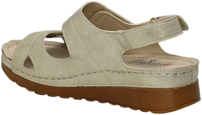 Sandały Komfortowe Skotnicki S-3-0533 Gold Zlote