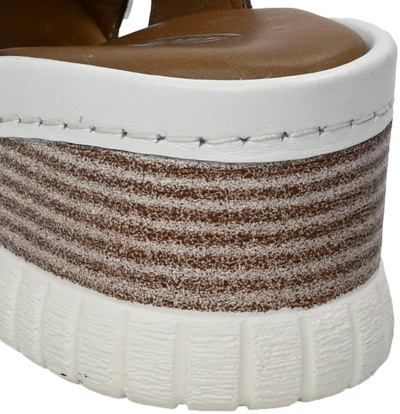 Klapki Na Koturnie Artiker 52C0501 White Skóra Naturalna