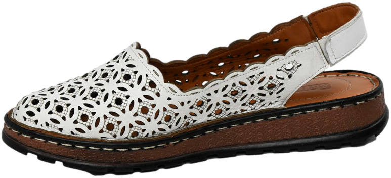 Sandały Stylowe Artiker 52C0445 White Białe Skóra Naturalna