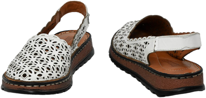 Sandały Stylowe Artiker 52C0445 White Białe Skóra Naturalna
