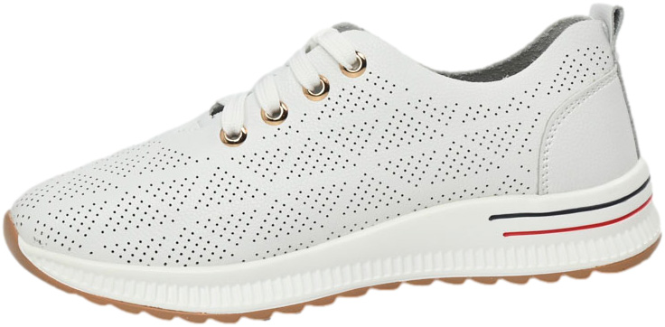 Sneakersy Modne Artiker 54C1758 White Biały Skóra Naturalna