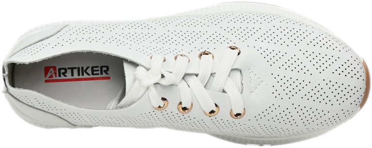 Sneakersy Modne Artiker 54C1758 White Biały Skóra Naturalna
