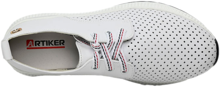 Sneakersy Modne Artiker 54C1760 White Biały Skóra Naturalna