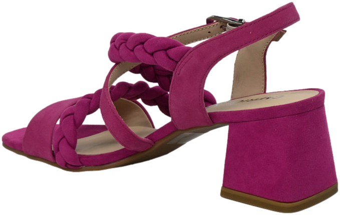 Sandały Stylowe Caprice 9-28201-42 542 Fuchsia Suede Skóra Naturalna