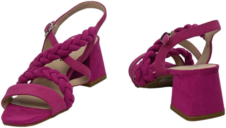 Sandały Stylowe Caprice 9-28201-42 542 Fuchsia Suede Skóra Naturalna