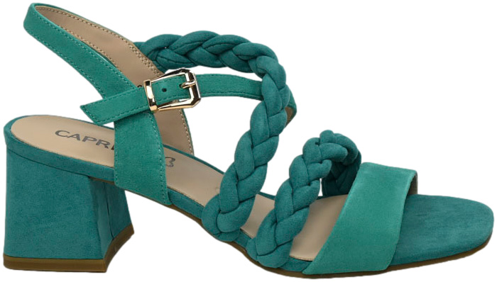 Sandały Modne Caprice 9-28301-42 711 Emerald Suede Skóra Naturalna