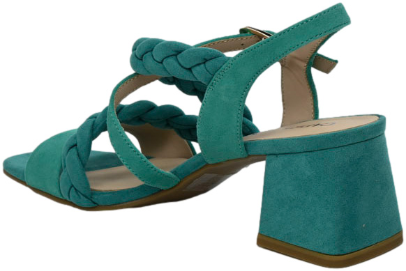 Sandały Modne Caprice 9-28301-42 711 Emerald Suede Skóra Naturalna