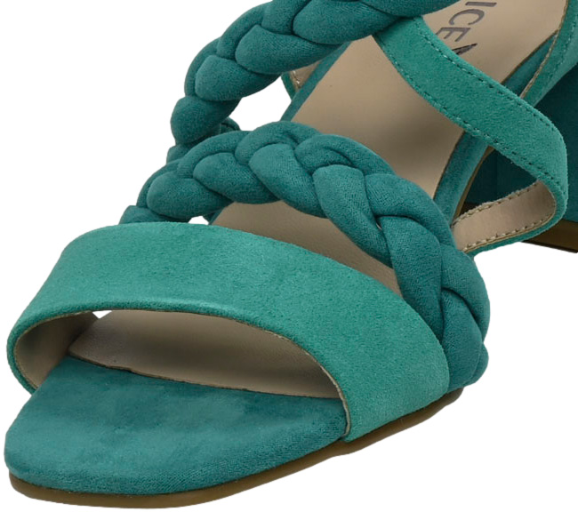 Sandały Modne Caprice 9-28301-42 711 Emerald Suede Skóra Naturalna