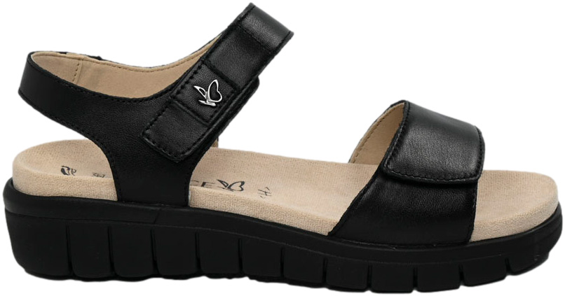 Sandały Wygodne Caprice 9-28701-42 036 Black BLK Sole Skóra Naturalna