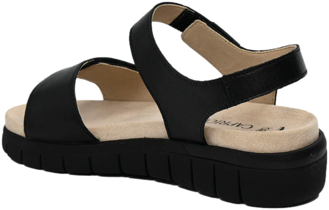 Sandały Wygodne Caprice 9-28701-42 036 Black BLK Sole Skóra Naturalna