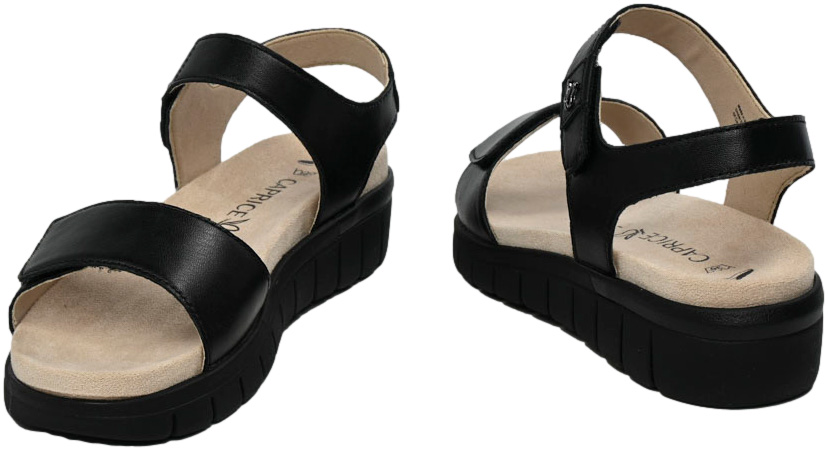Sandały Wygodne Caprice 9-28701-42 036 Black BLK Sole Skóra Naturalna