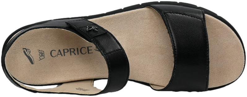 Sandały Wygodne Caprice 9-28701-42 036 Black BLK Sole Skóra Naturalna